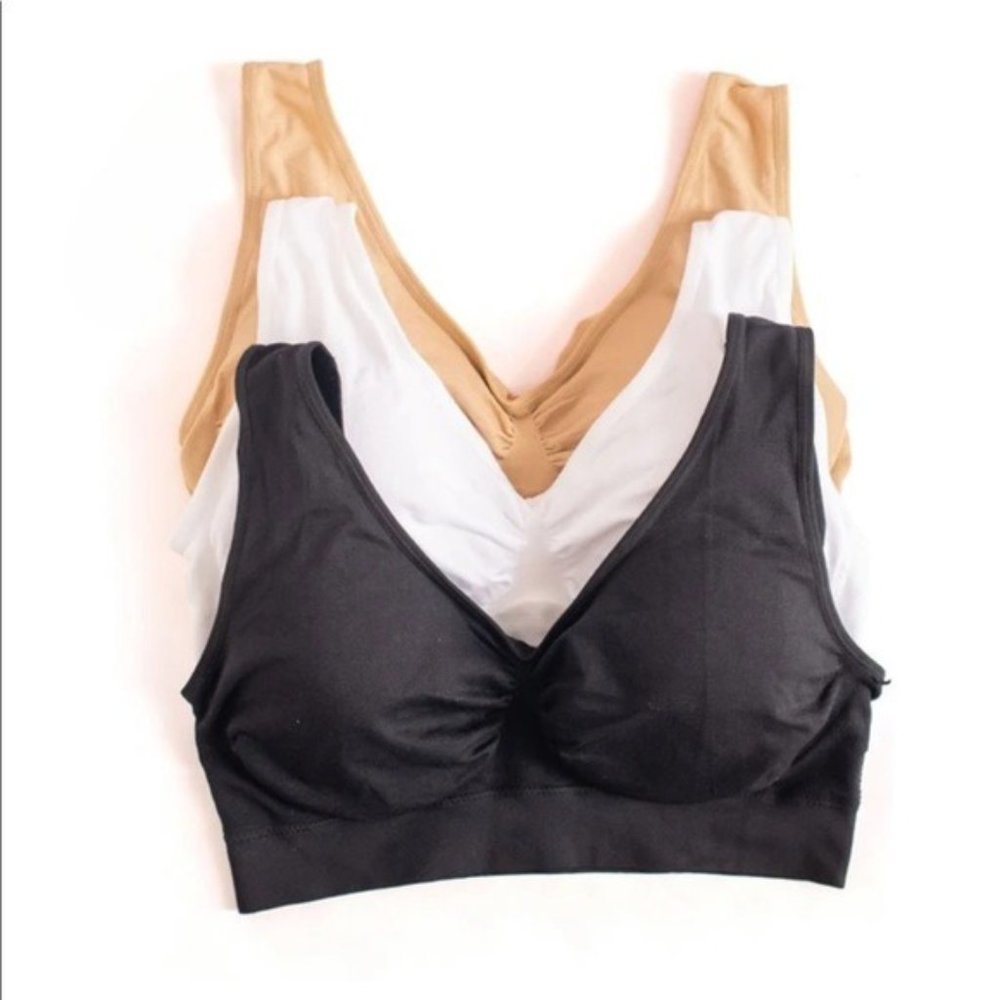 3 Woman Ocean seamless bras‎ push-up size M NEW
